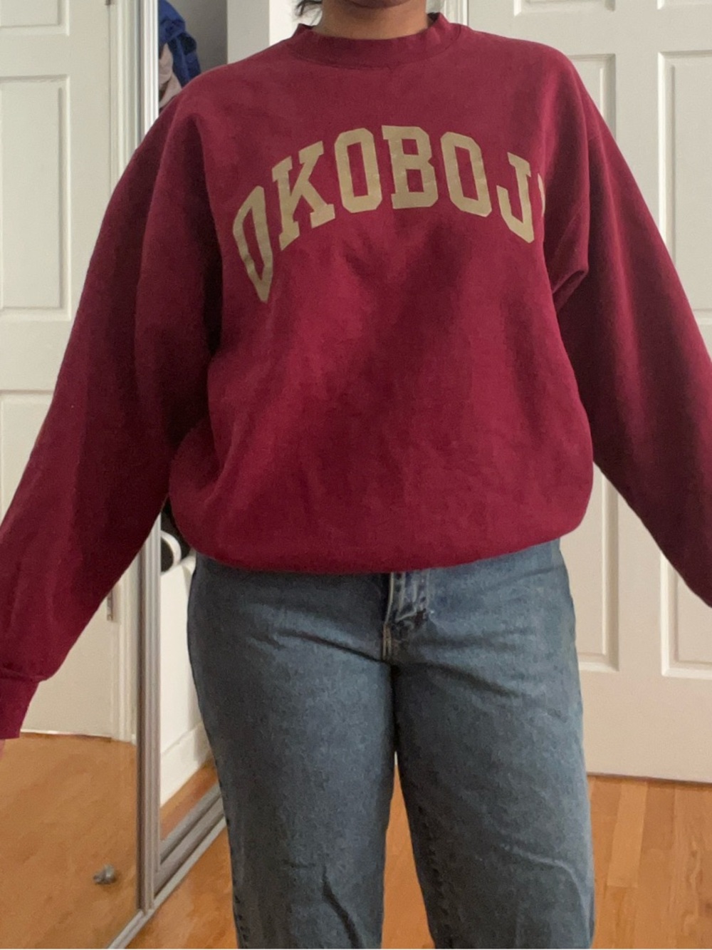 Vintage okoboji crewneck sweatshirt red L